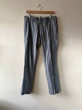 Messagerie Men's Gray Dress Trousers - Slim Straight